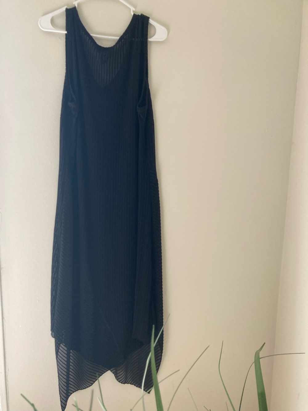 J. Valdi Simple Black Maxi Tank Cover Up Dress - Picture 5 of 5